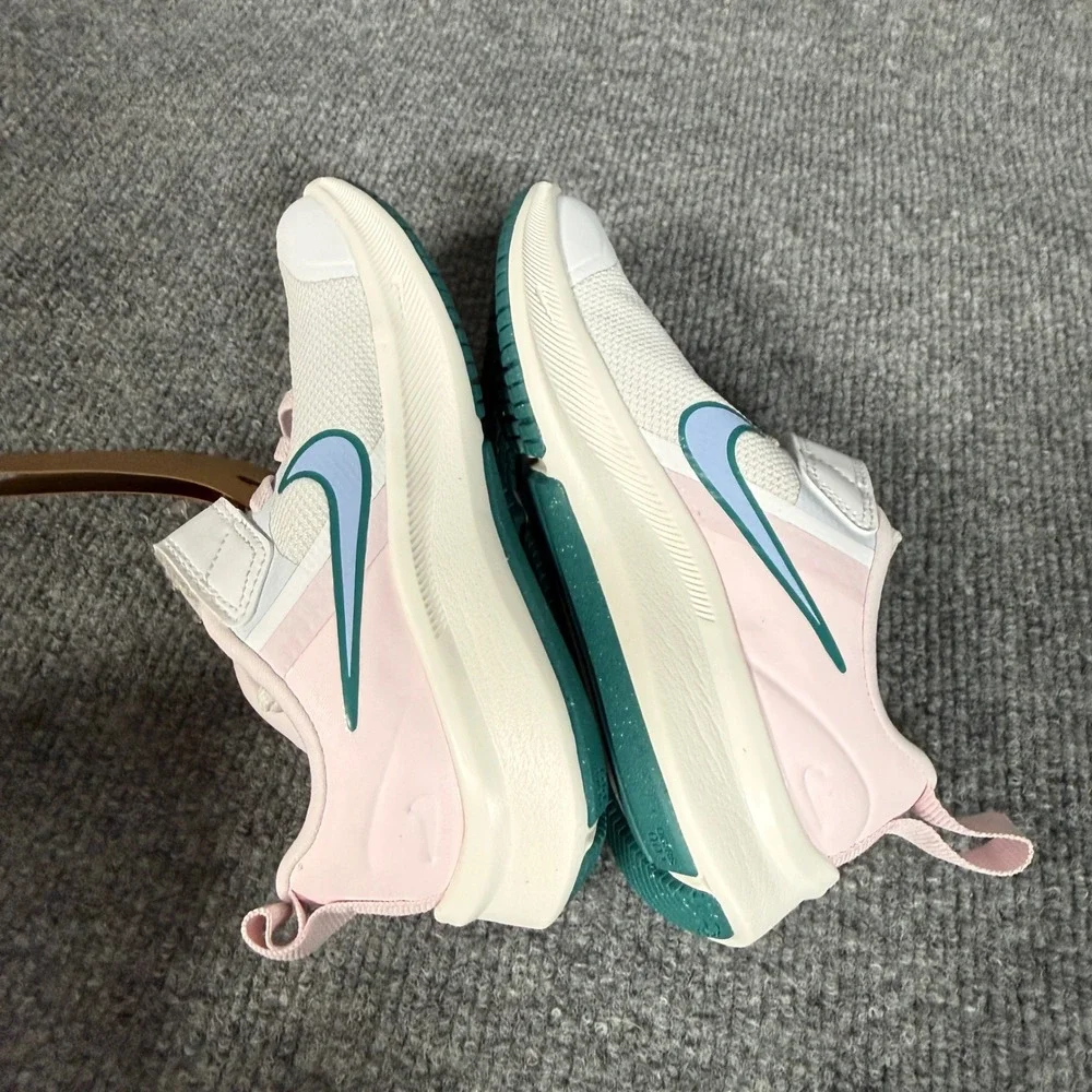 Nike Kids Boys Size 11C Star Runner Shoes Sneakers Pink White Running DA2777-102